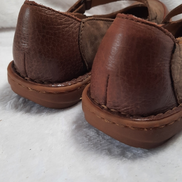 BOC Brown Leather Mary Jane Shoes Size 8 - Picture 9 of 14